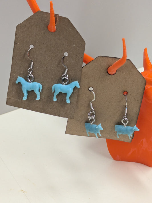 Earrings turqoise animals