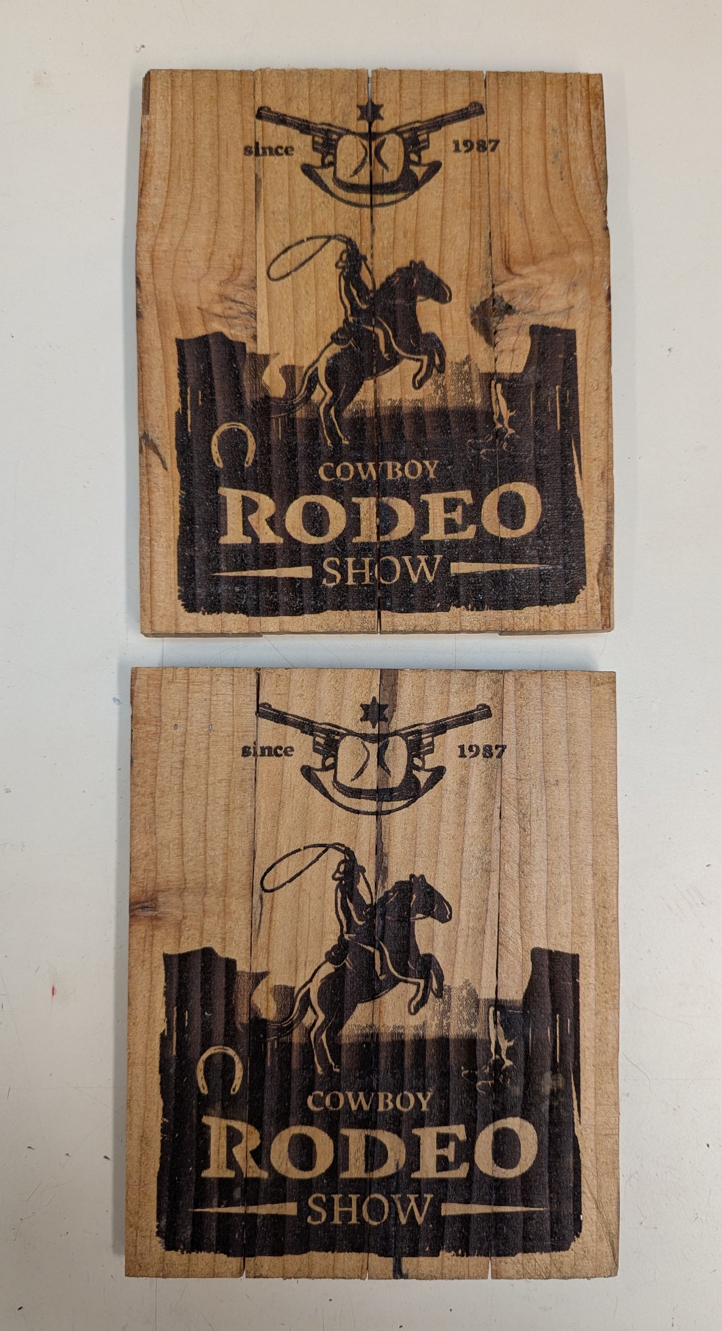 wood hot pad country theme