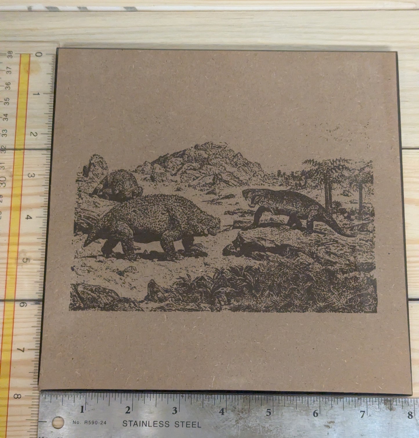 Wood burn dinosaurs