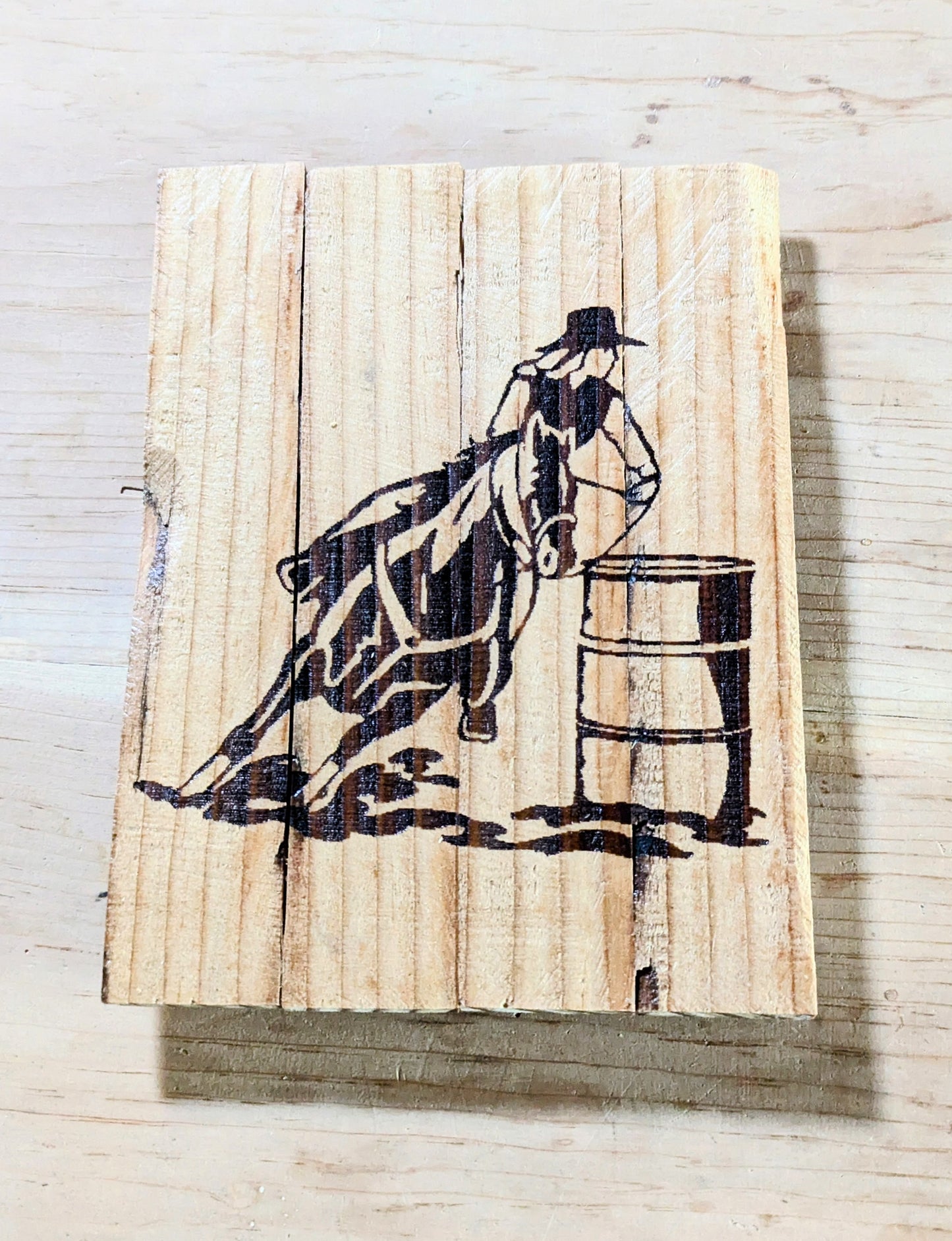 wood hot pad country theme