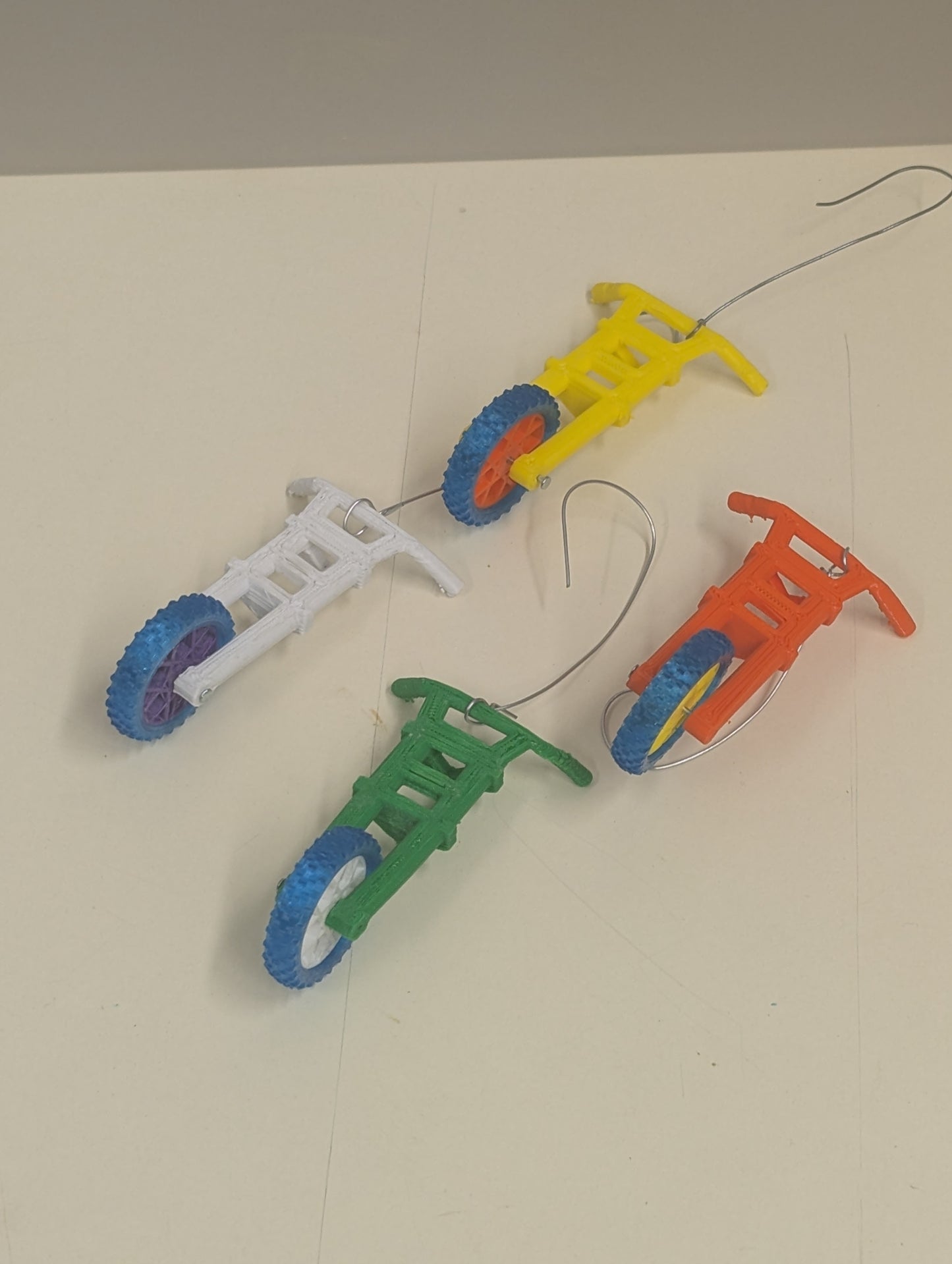 Christmas hanging ornament Front dirt bike