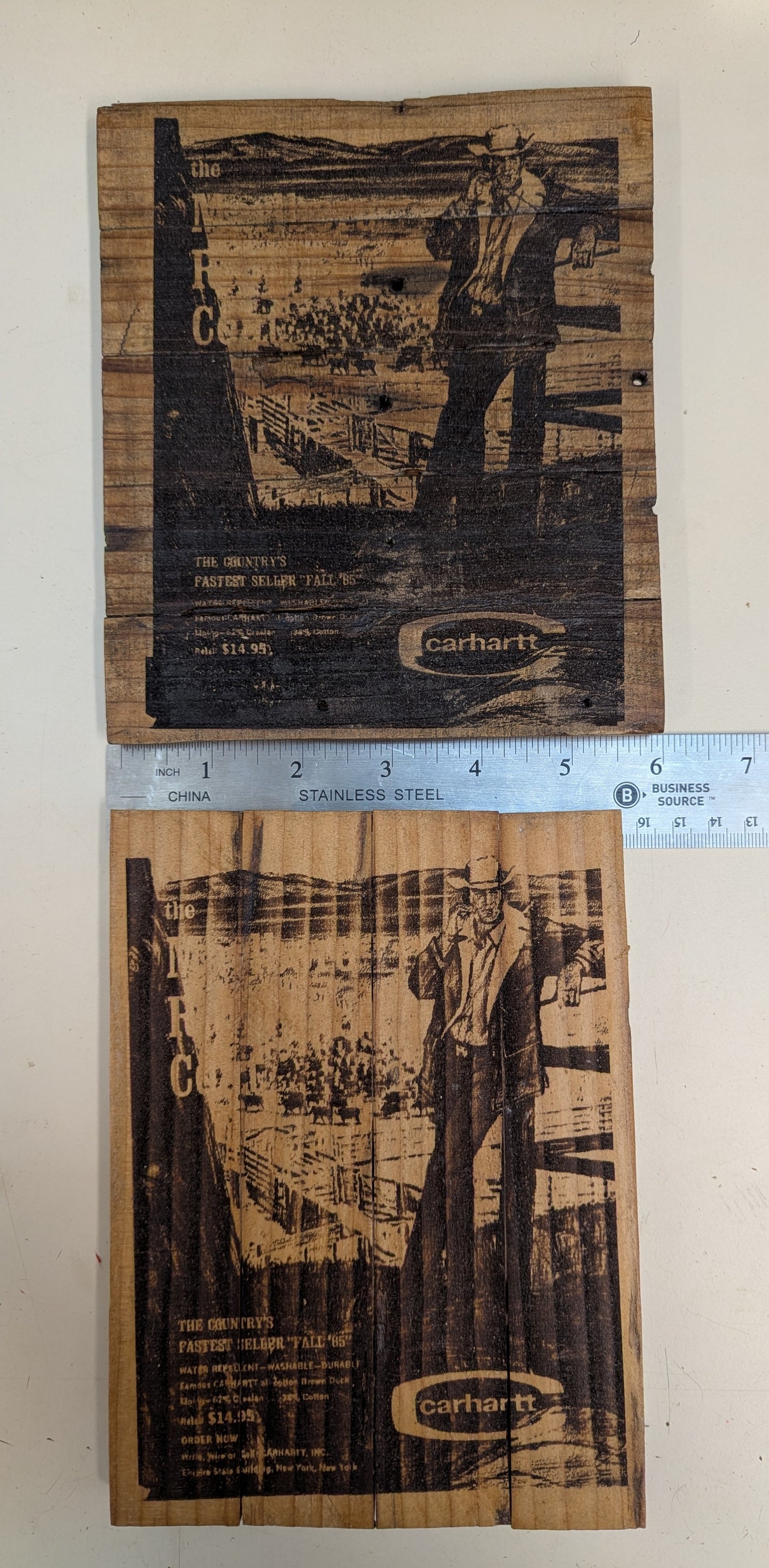 wood burn country theme hot pad