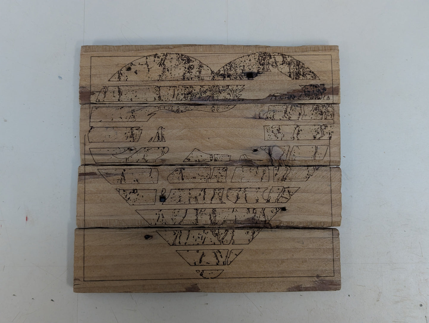 wood hot pad country theme