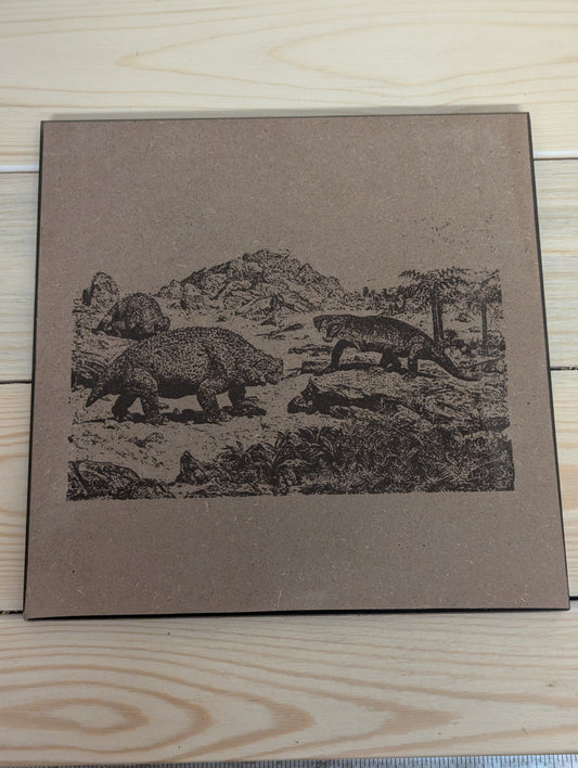 Wood burn dinosaurs