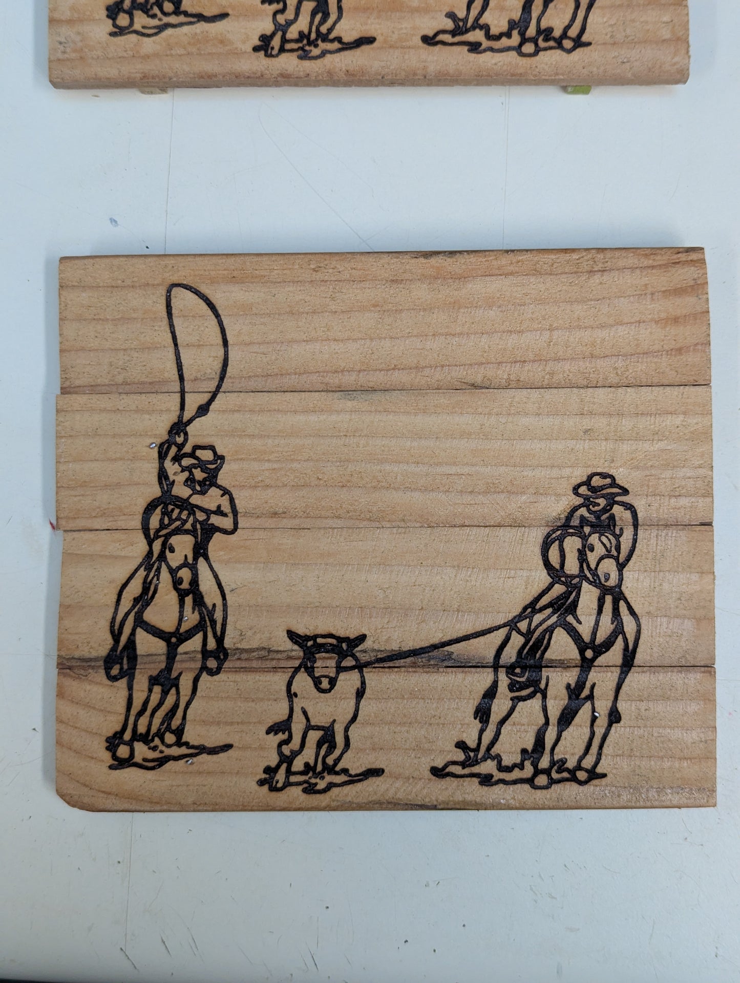 wood hot pad country theme