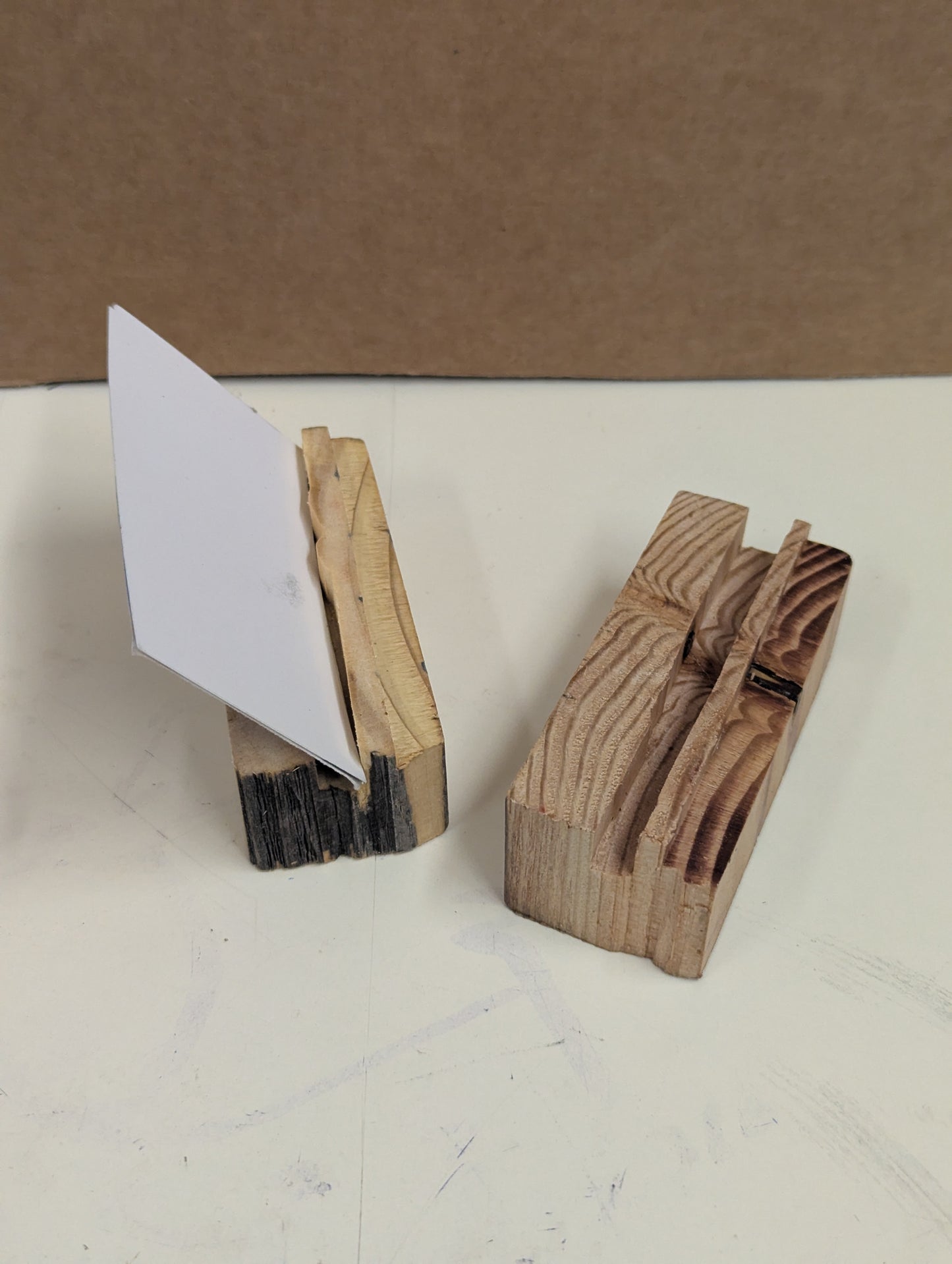 Wood business card holder