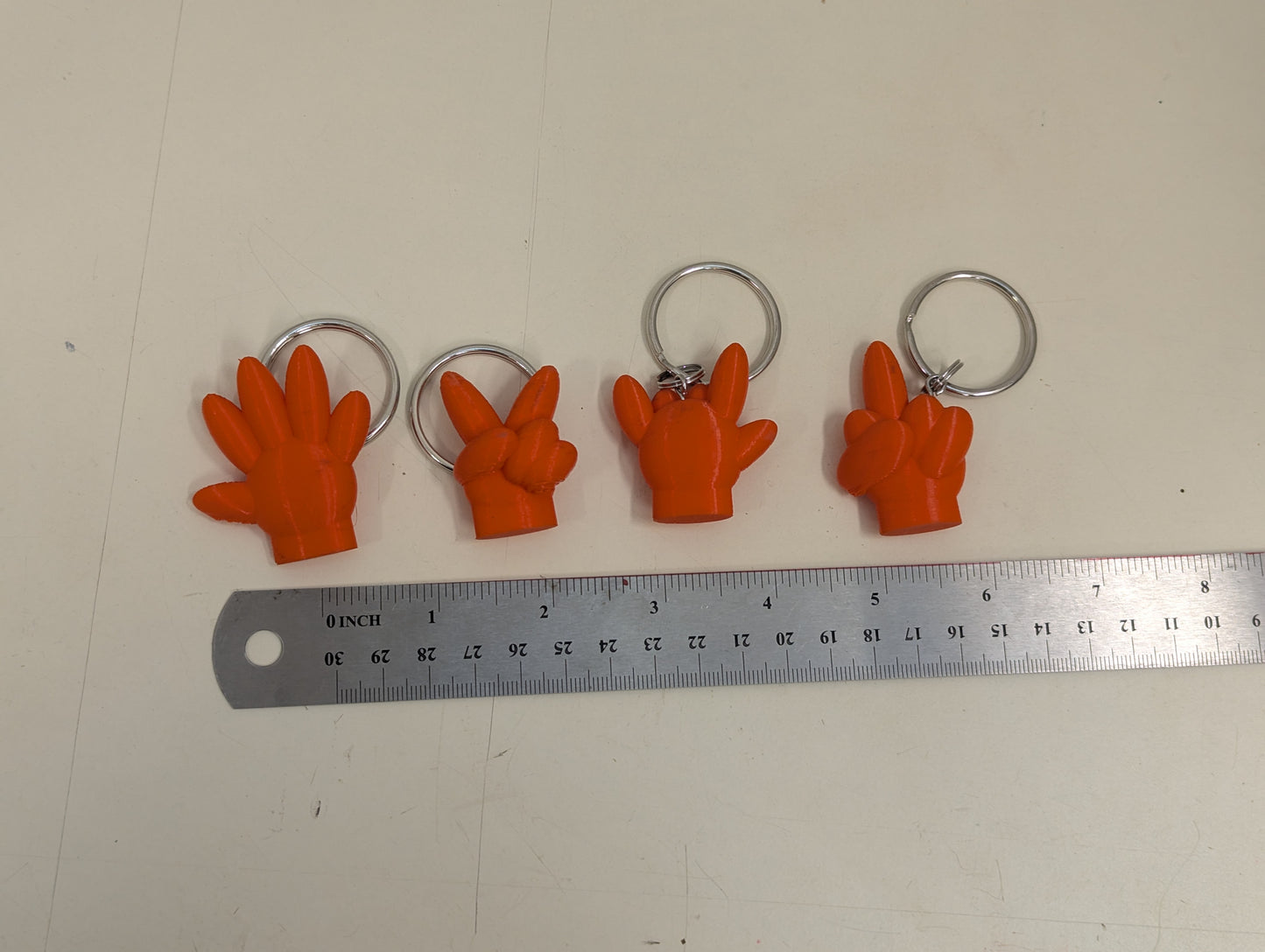 Key chain hand gestures