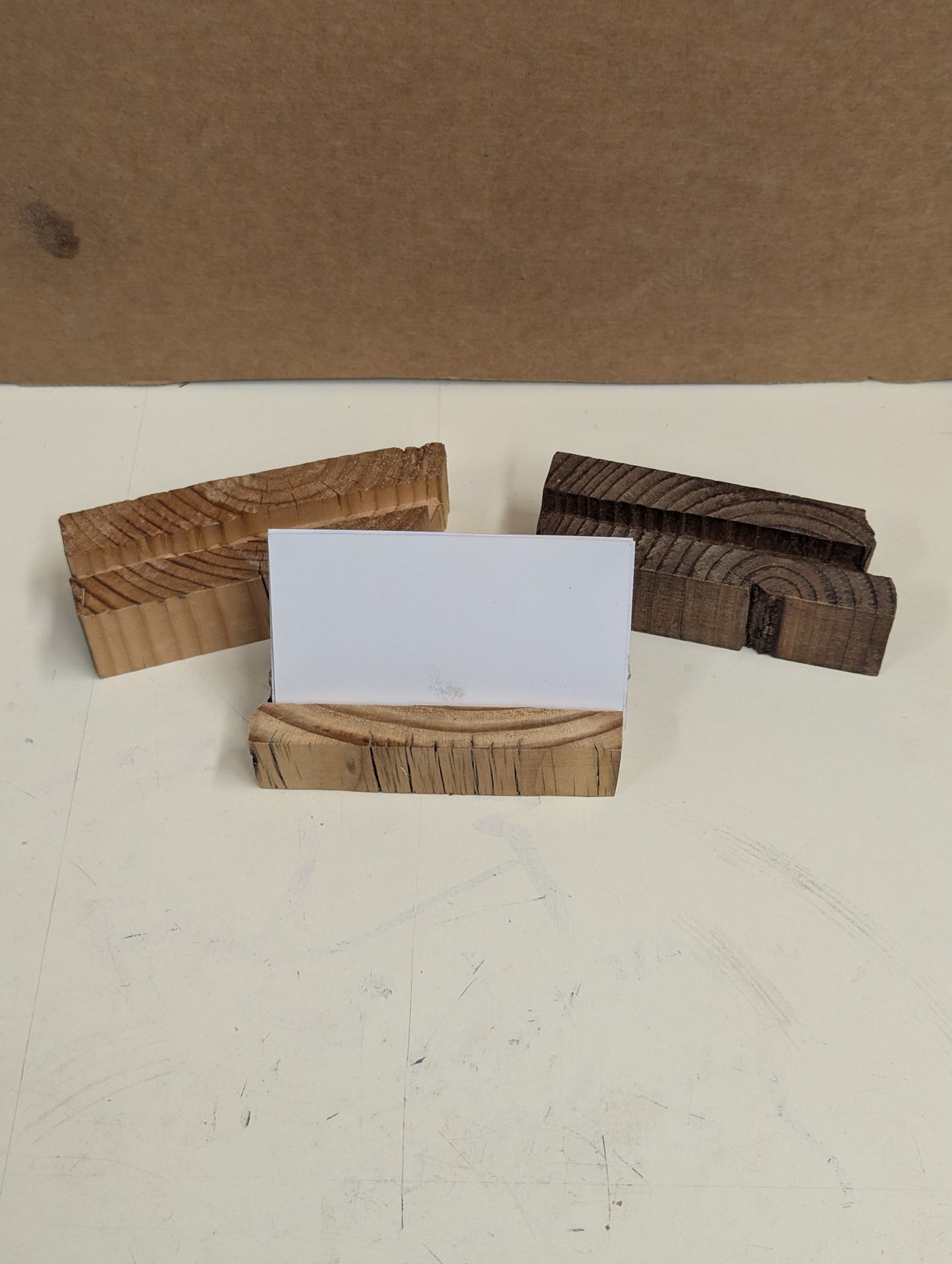 Wood business card holder