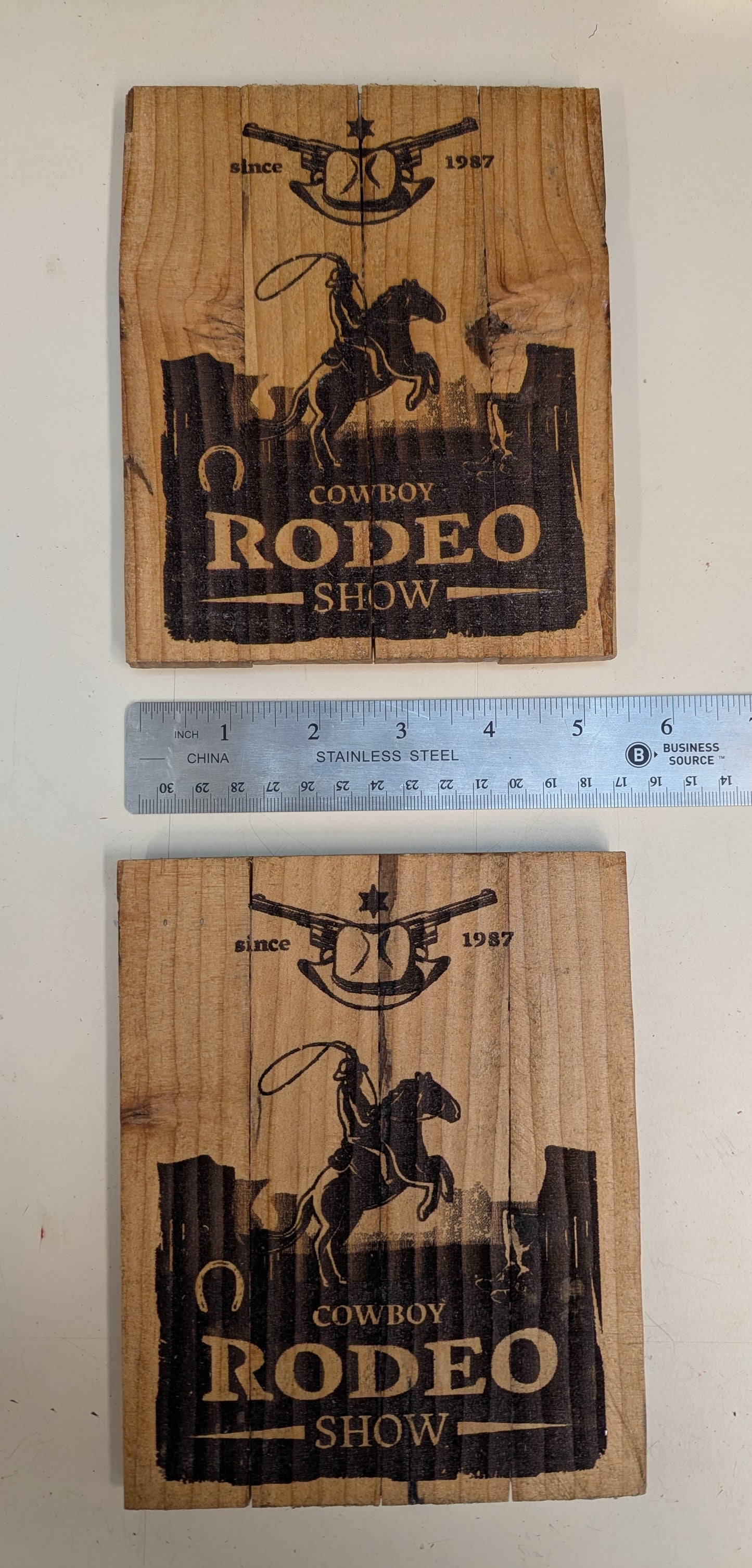 wood hot pad country theme