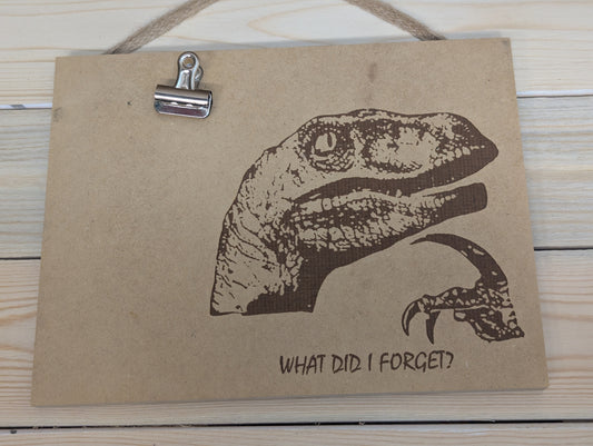 Wood burn raptor meme
