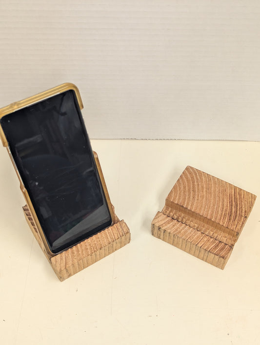 Wood phone stand light burn