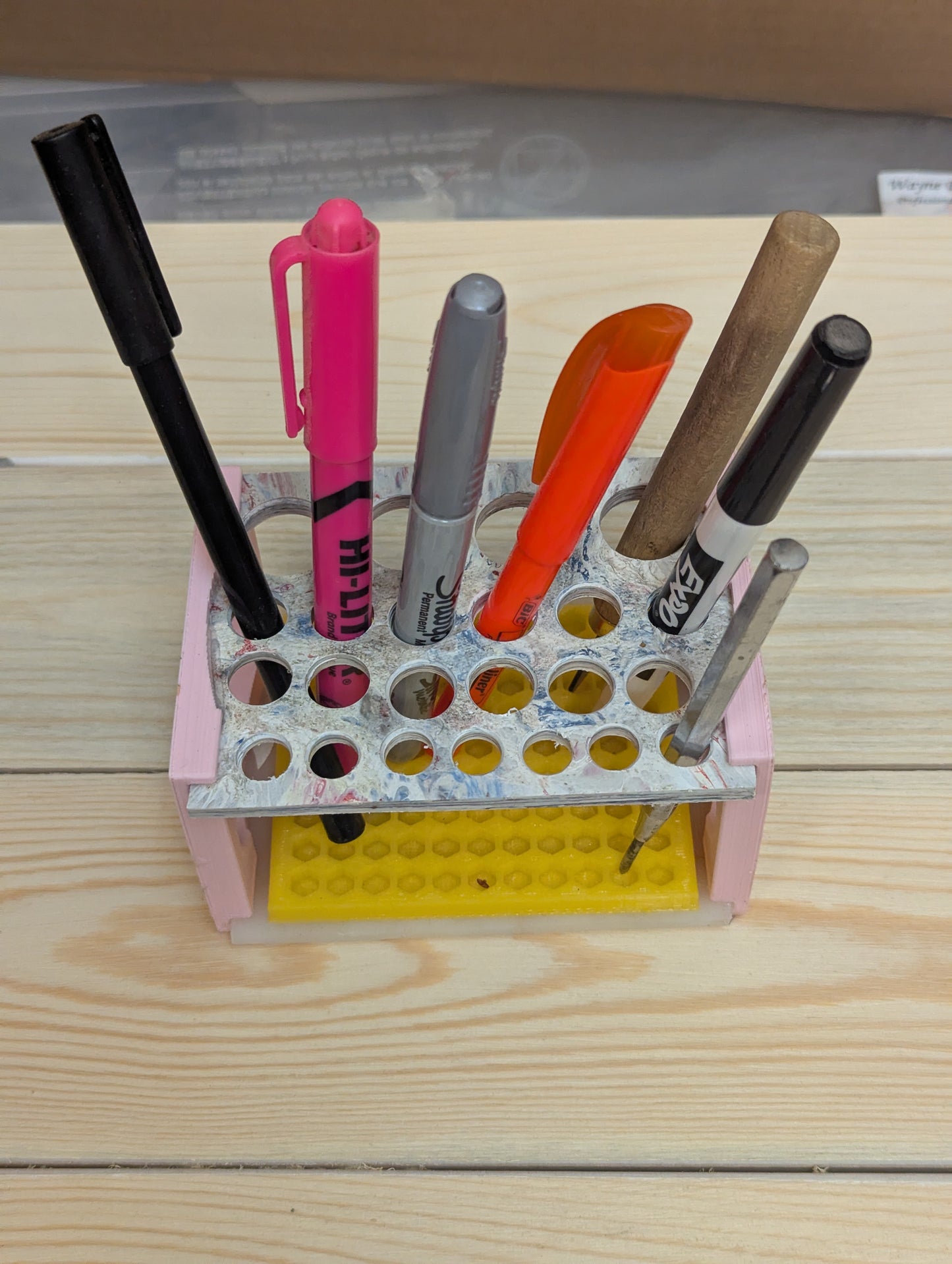Multi function tool/pens rack