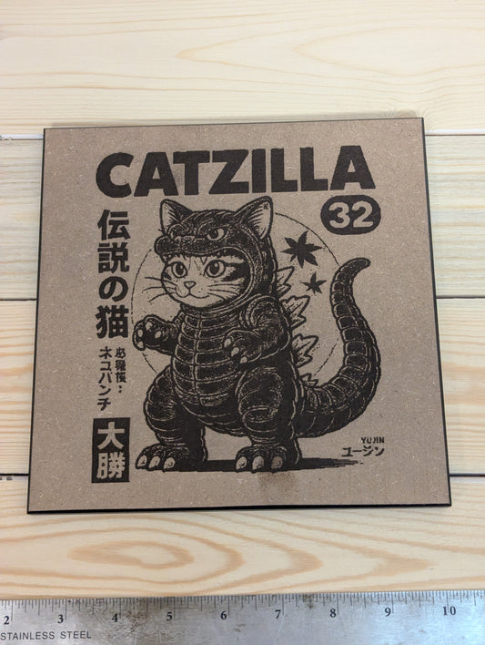 Wood burn CATZILLA