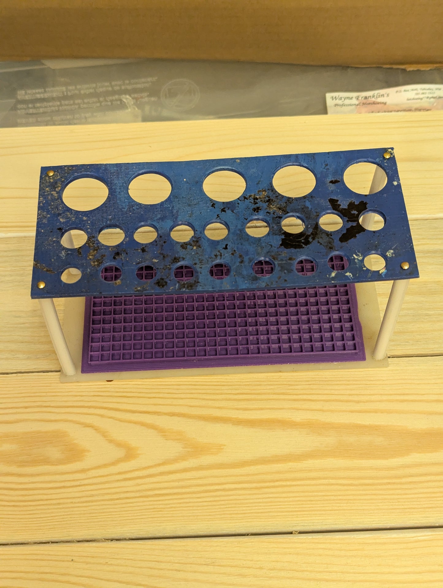 Multi function tool/pen rack