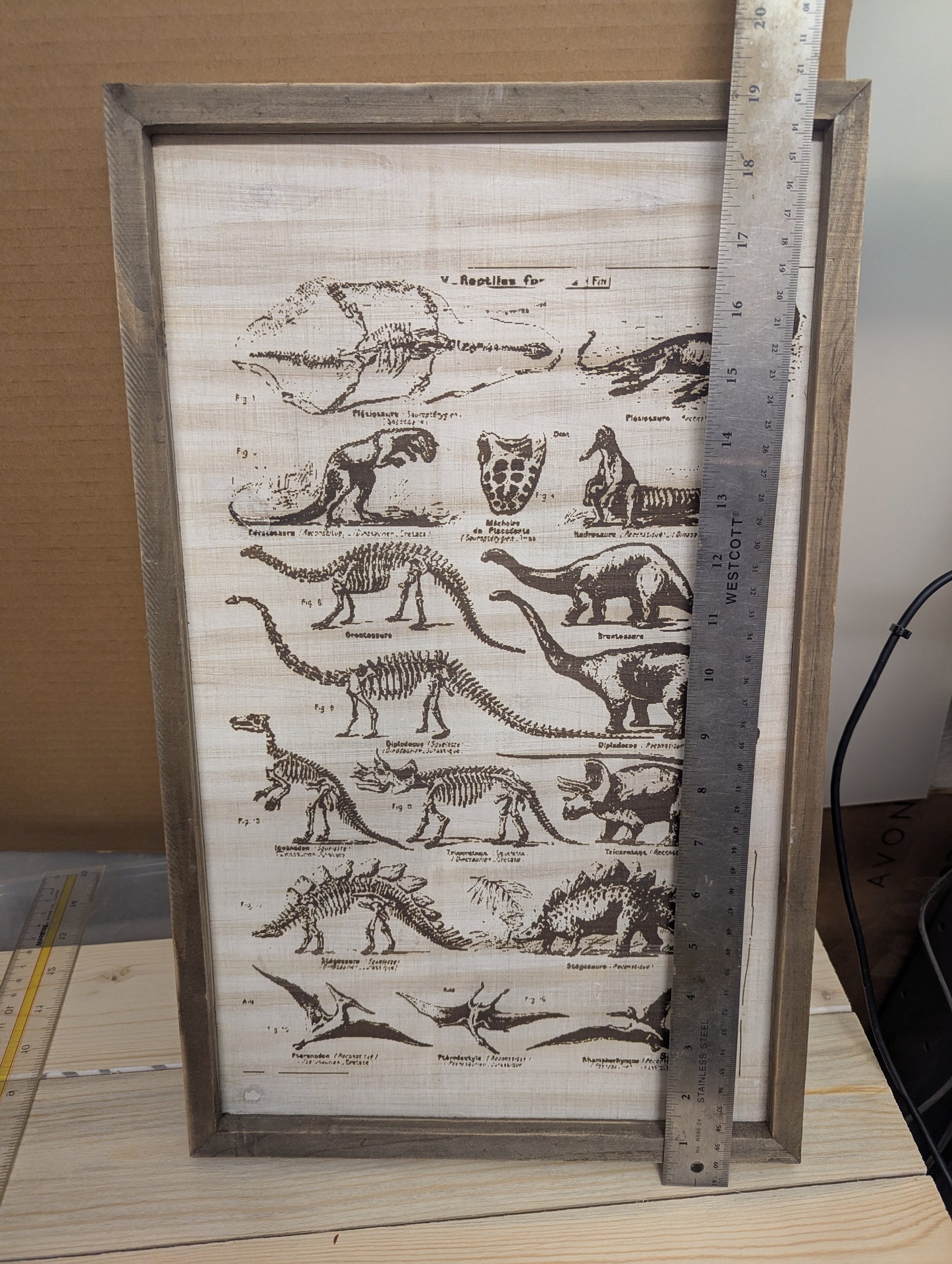 Wood burn dinosaurs