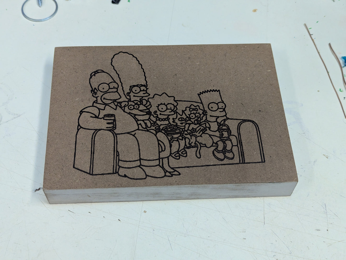 The Simpsons couch scene wall decor