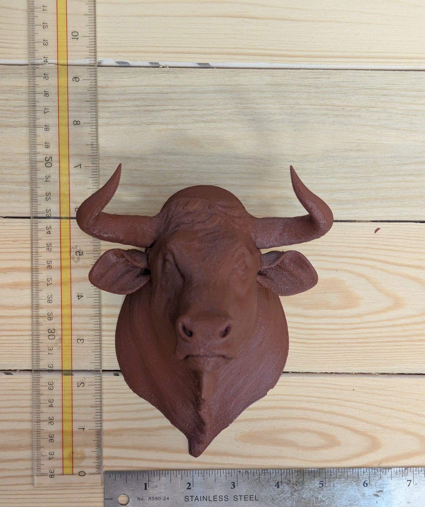 3D printed bull head wall mount