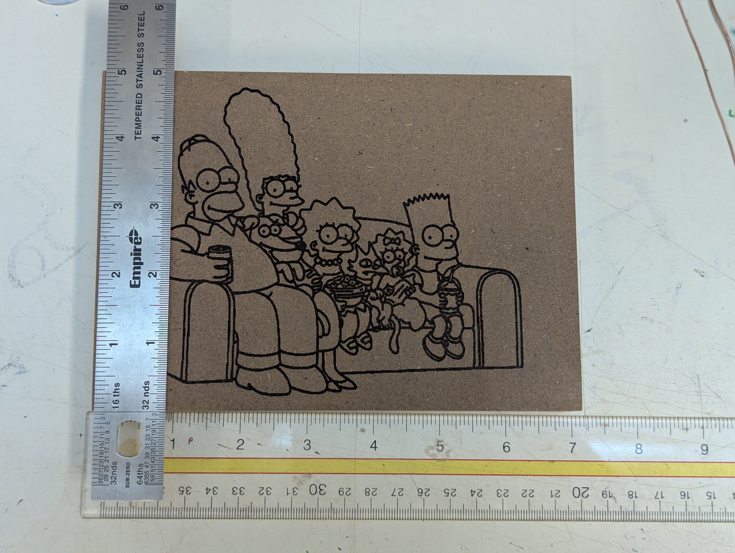The Simpsons couch scene wall decor