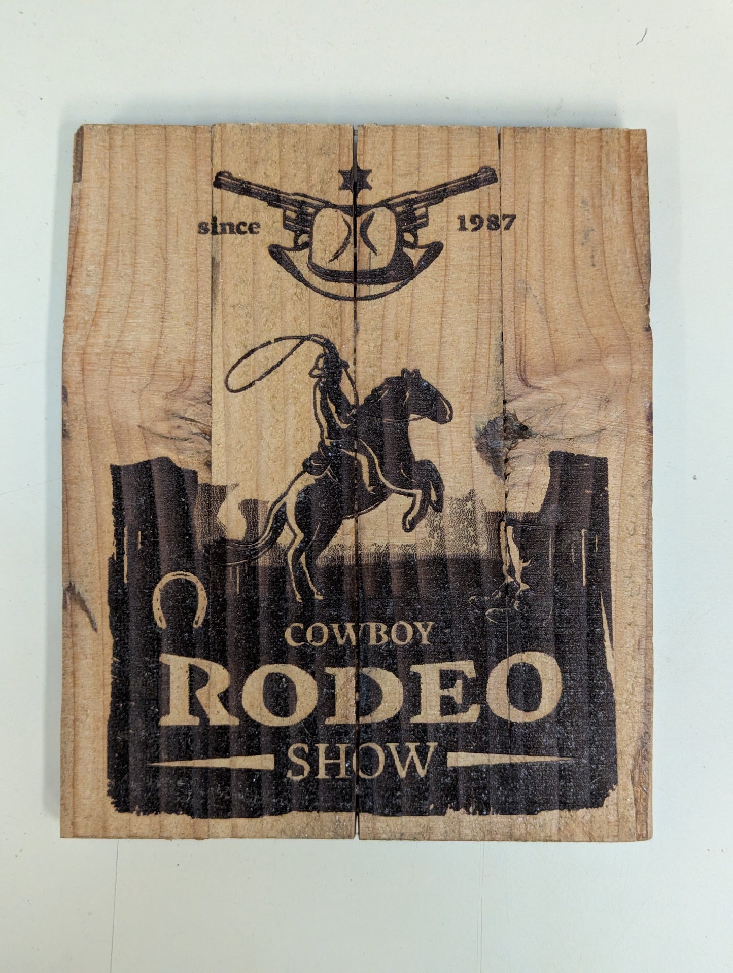 wood hot pad country theme