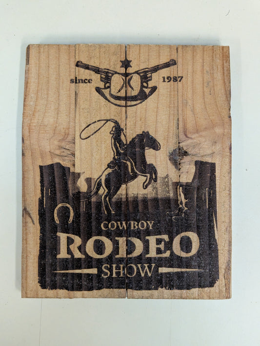 wood hot pad country theme