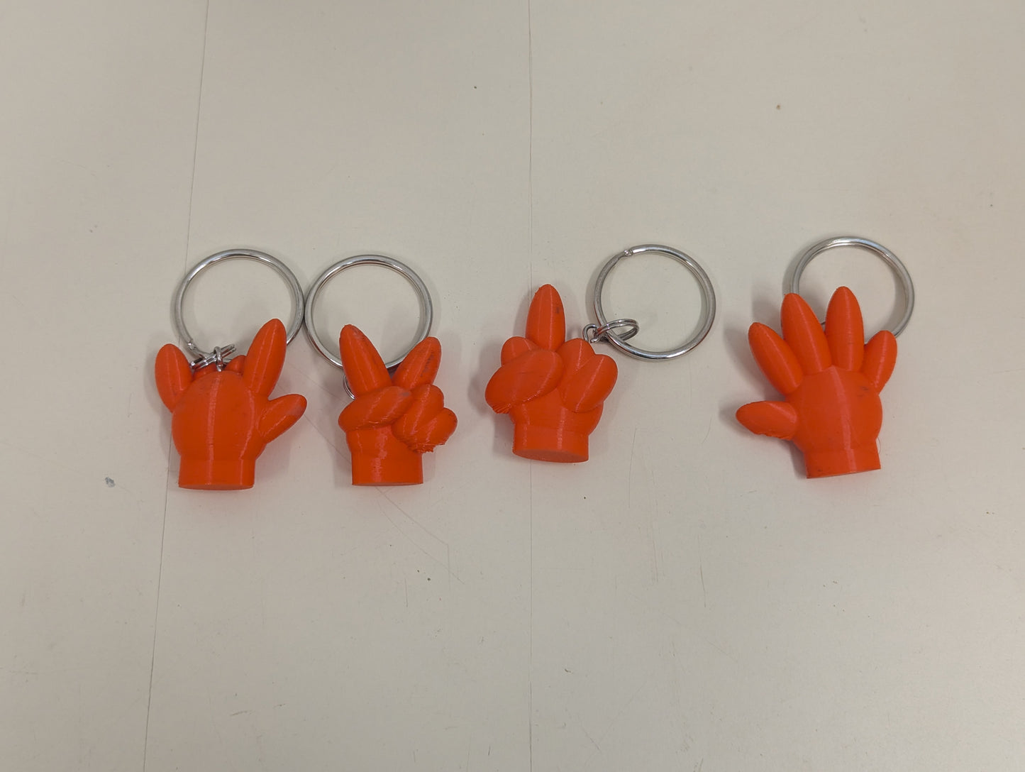Key chain hand gestures