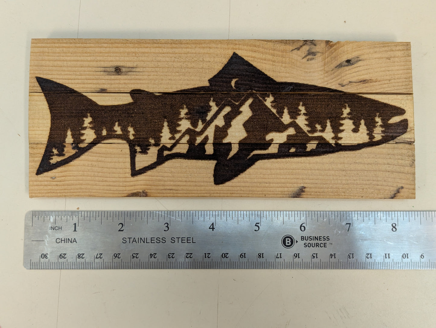 wood hot pad country theme