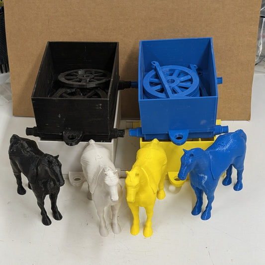 3d printed Navajo horse carriage
